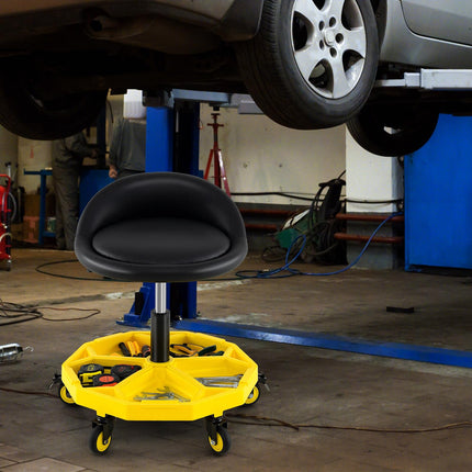 Goplus 20”-25” Height Adjustable Mechanic Stool w/Magnetic Tool Tray