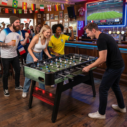 Goplus 54 Inch Full Size Foosball Table with 2 Balls 22 Players & Ergonomic Handles
