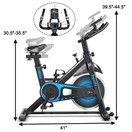 Goplus Indoor Cycling Bike, Silent Belt Drive Exercise Bike with Steel Flywheel, Phone Holder - GoplusUS