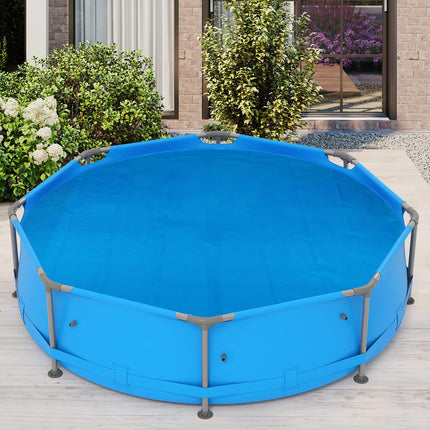 Goplus Round Pool Cover with Carrying Bag for In-Ground and Above-Ground Swimming Pools