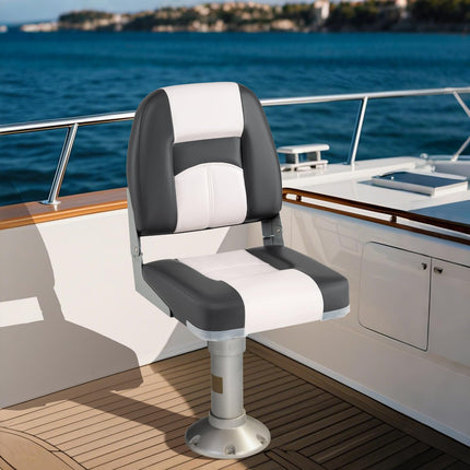 Goplus 2 Packs Folding Boat Seat with Stainless Steel Screws & Aluminum Hinges