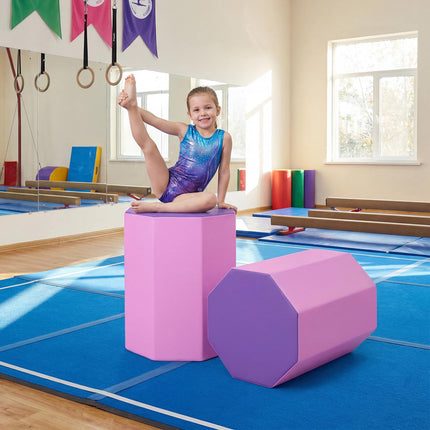Goplus 24.5” x 26” Octagon Gymnastics Mat w/Waterproof Zippered Cover & Thick Filling