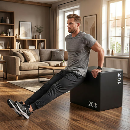 Goplus 3 in 1 Foam Plyometric Jump Box w/Non-Slip & Easy-to-Clean PU Cover