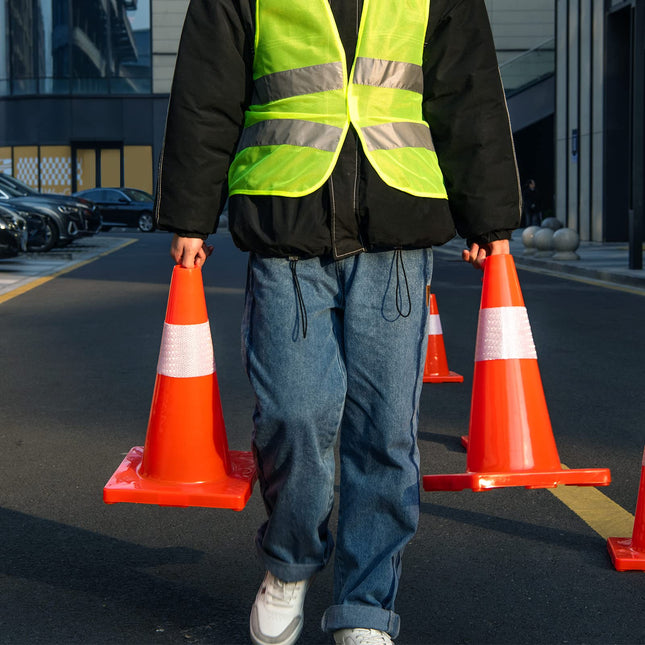 Goplus 12 Pack PVC Traffic Cones