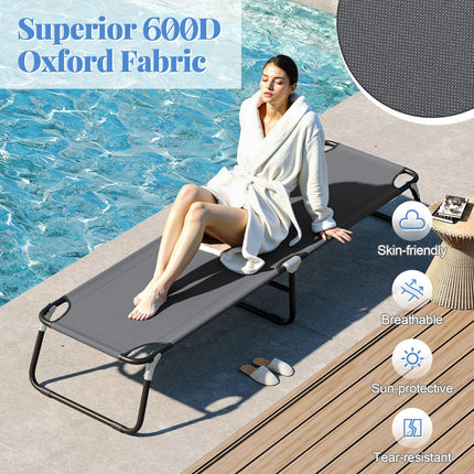 Goplus Heavy Duty Collapsible Foldable Bed for Kids Adults with Non-Slip Foot Mat