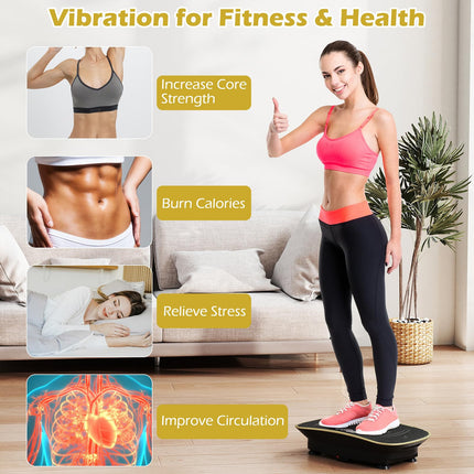 Goplus Vibration Plate Exercise Machine, Vibrating Platform for Lymphatic Drainage