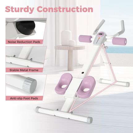 Goplus Foldable Ab Workout Equipment with Knee Protection