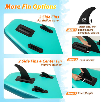 Goplus 11FT Inflatable Stand Up Paddle Board for Adults with Premium Kayak Seat