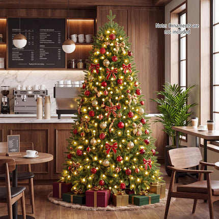 Goplus 6.3 FT Smart Pre-Lit Christmas Tree with 936 Branch Tips & 42 Lighting Modes