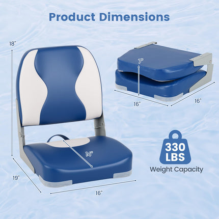 Goplus Waterproof Fishing Captain Boat Seats with Stainless Steel Screws