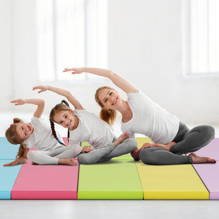 Goplus Gymnastics Mat, 6.6'x2.5' 5-Panel Folding Tumbling Mat w/Carrying Handles