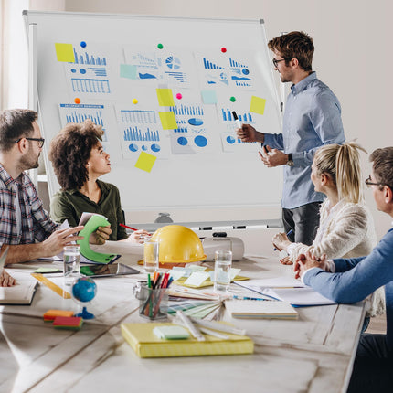 Goplus 48" x 36" Double-Sided Magnetic Dry Erase Board with Flipchart