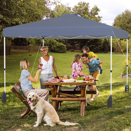 Goplus 10 x 10 Pop Up Canopy with 1 Sidewall and Wheeled Bag