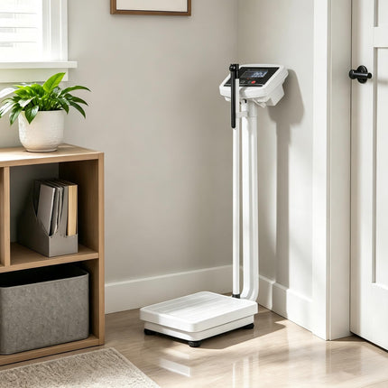 Goplus Height and Weight Scale with Height Rod | Digital Physician Scale with 400 lbs Capacity