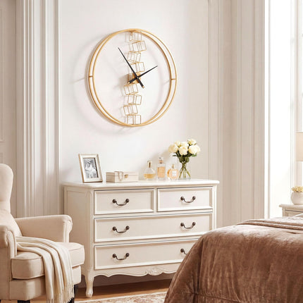 Goplus 27" Nordic Style Big Metal Wall Clock | Battery-Operated Wall Decoration