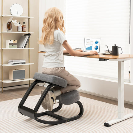 Goplus Kneeling Chair, Ergonomic Posture Chair with 4” Thick Padded Cushion