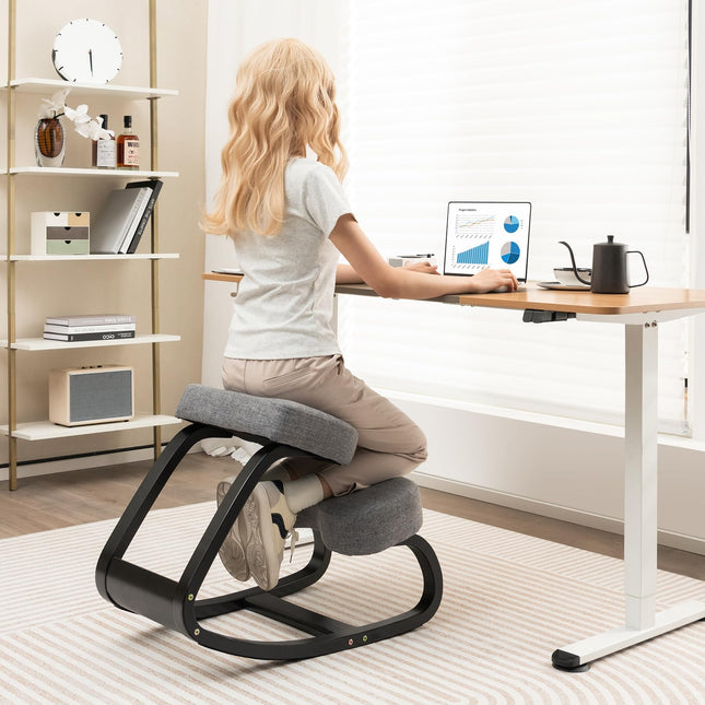 Goplus Kneeling Chair, Ergonomic Posture Chair with 4” Thick Padded Cushion
