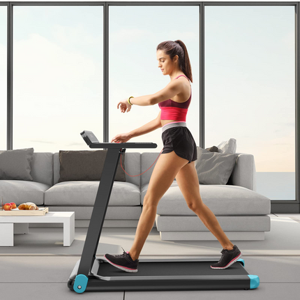 Goplus Folding Treadmill, Compact Superfit Treadmill with APP Control, Blue Tooth Speaker - GoplusUS