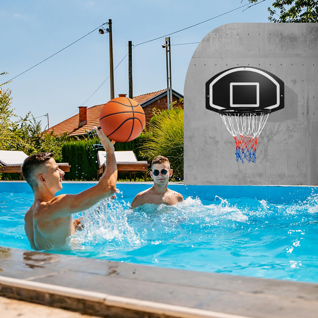 Goplus Wall Mount Basketball Hoop, 28.5?ˉ?ˉ x 18?ˉ?ˉ Large Backboard with 17?ˉ?ˉ Rim, Shatter-Proof Backboard