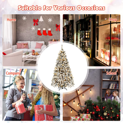 Goplus 6ft Pre-Lit Artificial Christmas Tree - GoplusUS