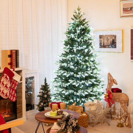 Goplus 6ft Pre-Lit Artificial Christmas Tree with 350 LED Lights & Remote Control