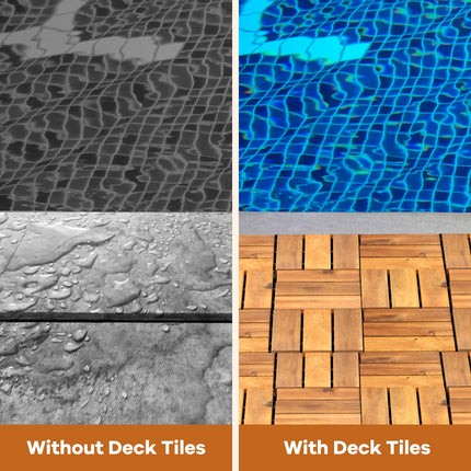 Goplus 27 PCS Interlocking Patio Deck Tile Tool-Free Installation