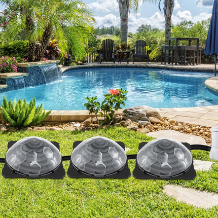 Goplus Solar Pool Heater Above Ground with Rotatable Hose Connectors and Foldable Legs