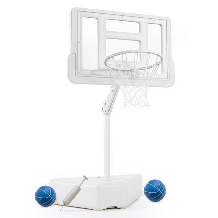 Goplus Pool Basketball Hoop w/Adjustable Height & 39IN Shatterproof Backboard