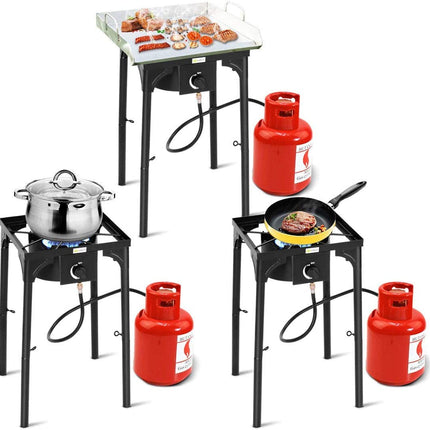 100000 BTU Camp Stove High Pressure Propane Gas Cooker - Goplus