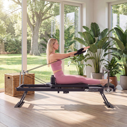 Goplus 84" Large Foldable Pilates Reformer Machine for Home Gym for All Levels