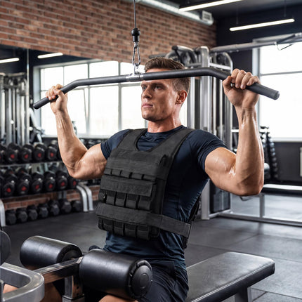 Goplus 66lbs Adjustable Weighted Vest for Men Women with 30 Removable Metal-Sand Weights
