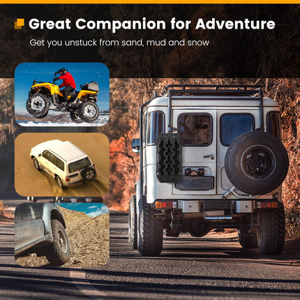 Goplus Off-Road Traction Boards, 2 PCS 4WD Large Recovery Traction Tracks Mats