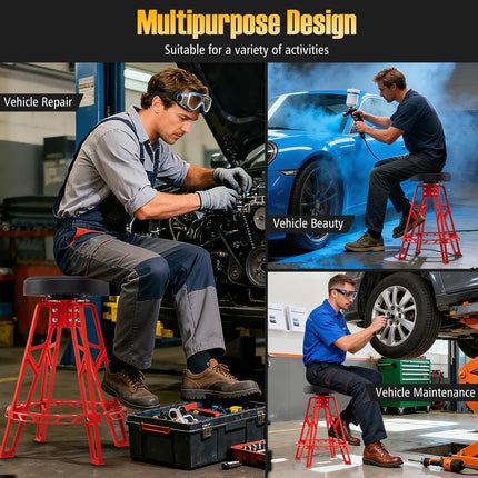 Goplus 400 LBS Meachanic Chair with 3" Thick Padded Seat for Work Shop Auto Repair