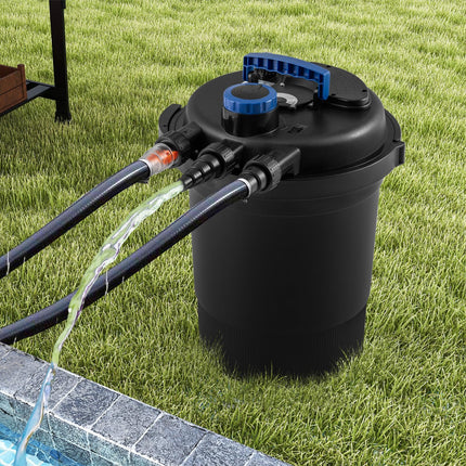 Goplus Bio Pressure Pond Filter with 13W UV-C Light, 2642 GPH Pond Filter System with Bio Balls