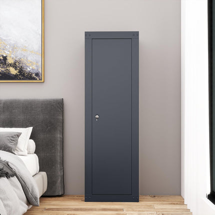 Goplus 8 Rifle Gun Safe, Fireproof Large Gun Cabinet with Storage Shelf