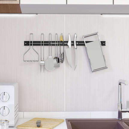 Goplus 6PCS 18" Magnetic Tool Holder, Wall Mounted 176LBS Capacity Magnetic Tool Organizer