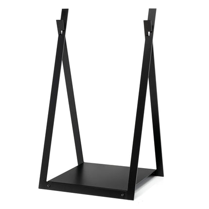 Goplus 16" Triangle Firewood Rack, Outdoor Small Decorative Firewood Holder with Raised Base - GoplusUS