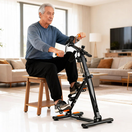 Goplus Pedal Exerciser for Seniors, Hand Arm Leg and Knee Therapy Peddler, Exercise Bike w/ Adjustable Resistance