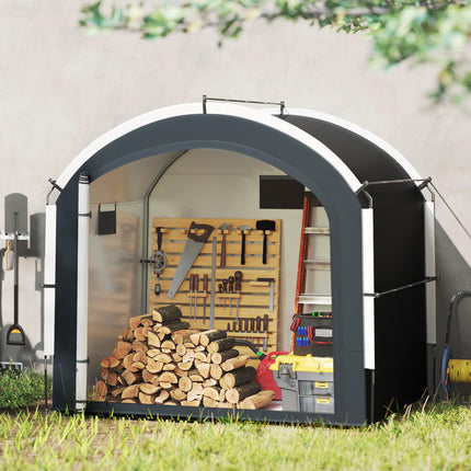 Goplus 7.2 x 4.9 FT Outdoor Bike Storage Sheds w/210D Oxford Fabric PU4000 Waterproof Cover