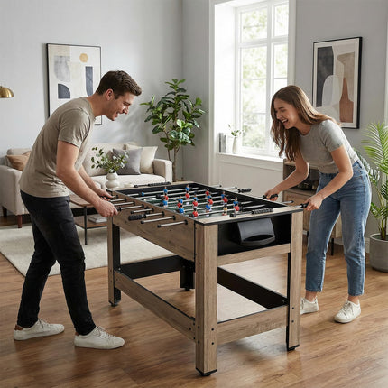 Goplus 48” Combo Game Table with Foosball & Pool for Home Game Room Party
