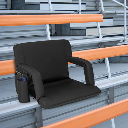 Goplus 24.5’’ Wide Folding Stadium Seating for Bleachers with 6 Reclining Positions
