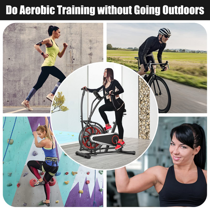 Goplus Air Bike, Fan Exercise Bike with Unlimited Resistance - GoplusUS