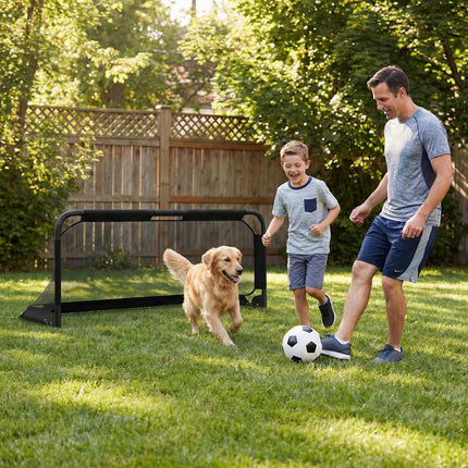 Goplus 5 x 3 FT Foldable Soccer Goal with Net & Ground Stakes
