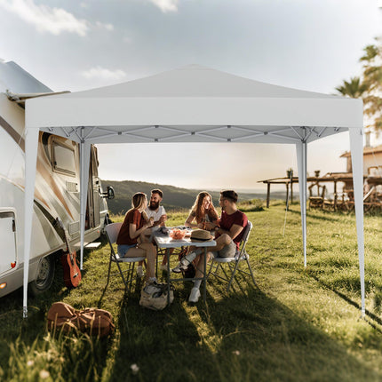 Goplus 10 FT x 10 FT Pop-Up Canopy Tent, Easy Setup Instant Folding Shelter w/Mesh Netting