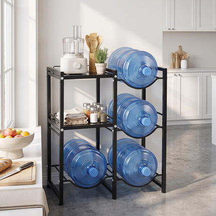 Goplus 18.9 L Water Jug Holder for 4 Bottles | Heavy-duty Water Jug Rack