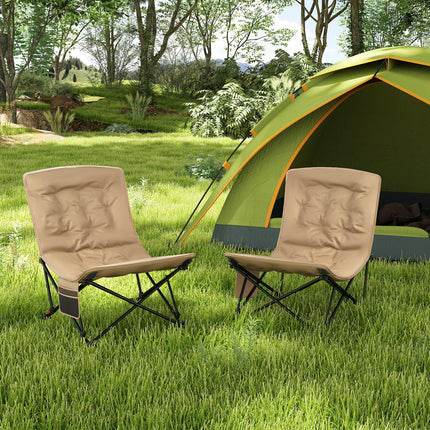 Goplus 4-Position Padded Portable Folding Camping Chair with 500 LBS Support