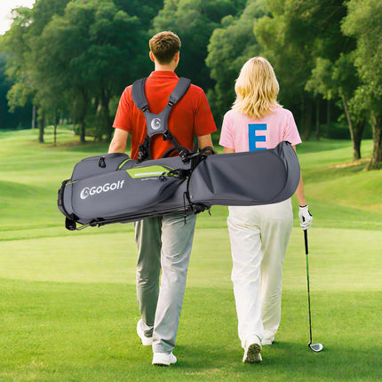 Goplus Lightweight Golf Club Bag with 8-Way Top Dividers Rain Hood 5 Pockets