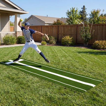 Goplus 10 x 3 FT Baseball Training Aid with Pitching Mound for Indoor Outdoor Practice