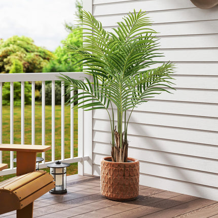 Goplus 4.2FT Tall Artificial Palm Tree with 12 PEVA Leaves (2 Pack)